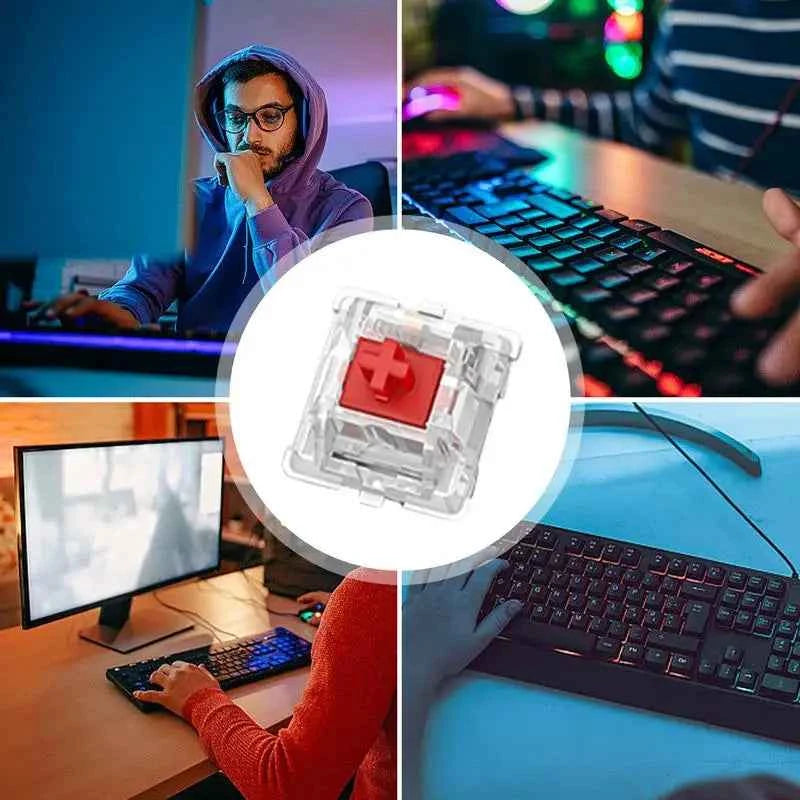 30Pcs Switch Mechanical Keyboard Switch 3Pin Clicky Linear Tactile Silent Switches RGB LED SMD Gaming for MX Switch