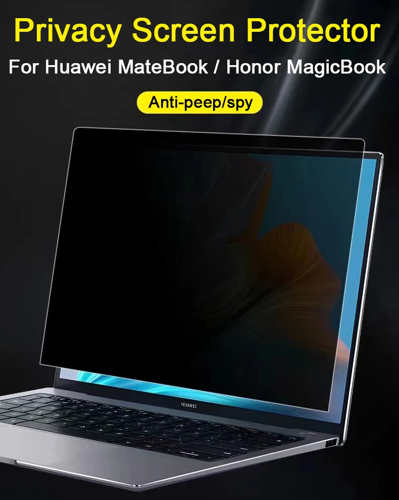 Privacy Protection Film For Huawei MateBook D14 D15 X Pro 14.2 MagicBook Pro 16.1 13 14 15.6 Inch Anti-peep/spy Screen Protector