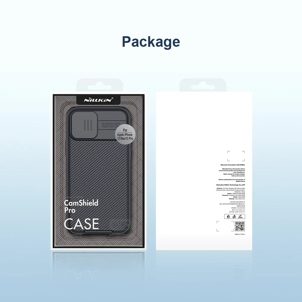 for Apple iPhone 14 13 12 Pro Max Phone Case,NILLKIN Camera Protection Slide Protect Cover Lens Protection Case for iPhone 12 5G