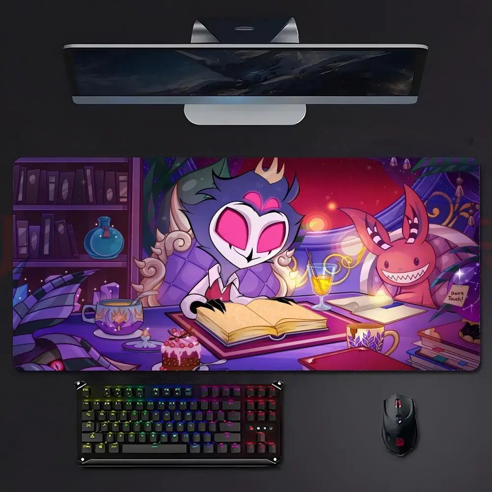 Animation Dark H-Helluva Boss Mouse Pad Mousepad Large Gaming LockEdge Thickened PC Table Desk Mat