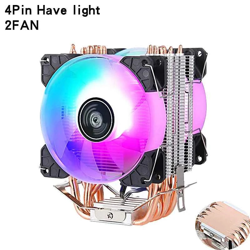 CPU Radiator PC 2/4/6 Heat Pipe Cooling 90mm Fan For LGA115x 1200 2011 x79 x99 E5 2066 1700 2099 i3 i5 i7 AMD