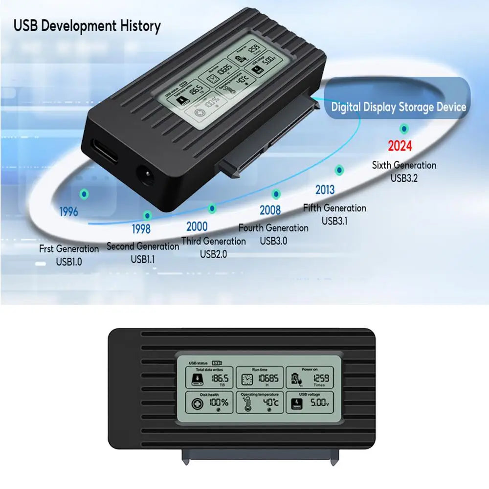 Hard Drive Recovery Kit External Hard Drive Reader Hard Drive Recovery Tool USB Hard Drive Adapter For Laptops Tablets Desktops