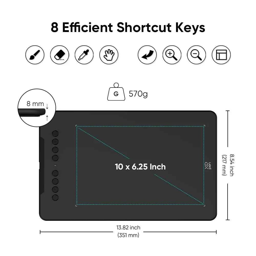 XPPen Deco 01 V3 Graphics Tablet 10*6 Inch for Web Conferencing Broadcasting Distance Learning Education Online Meeting Drawing