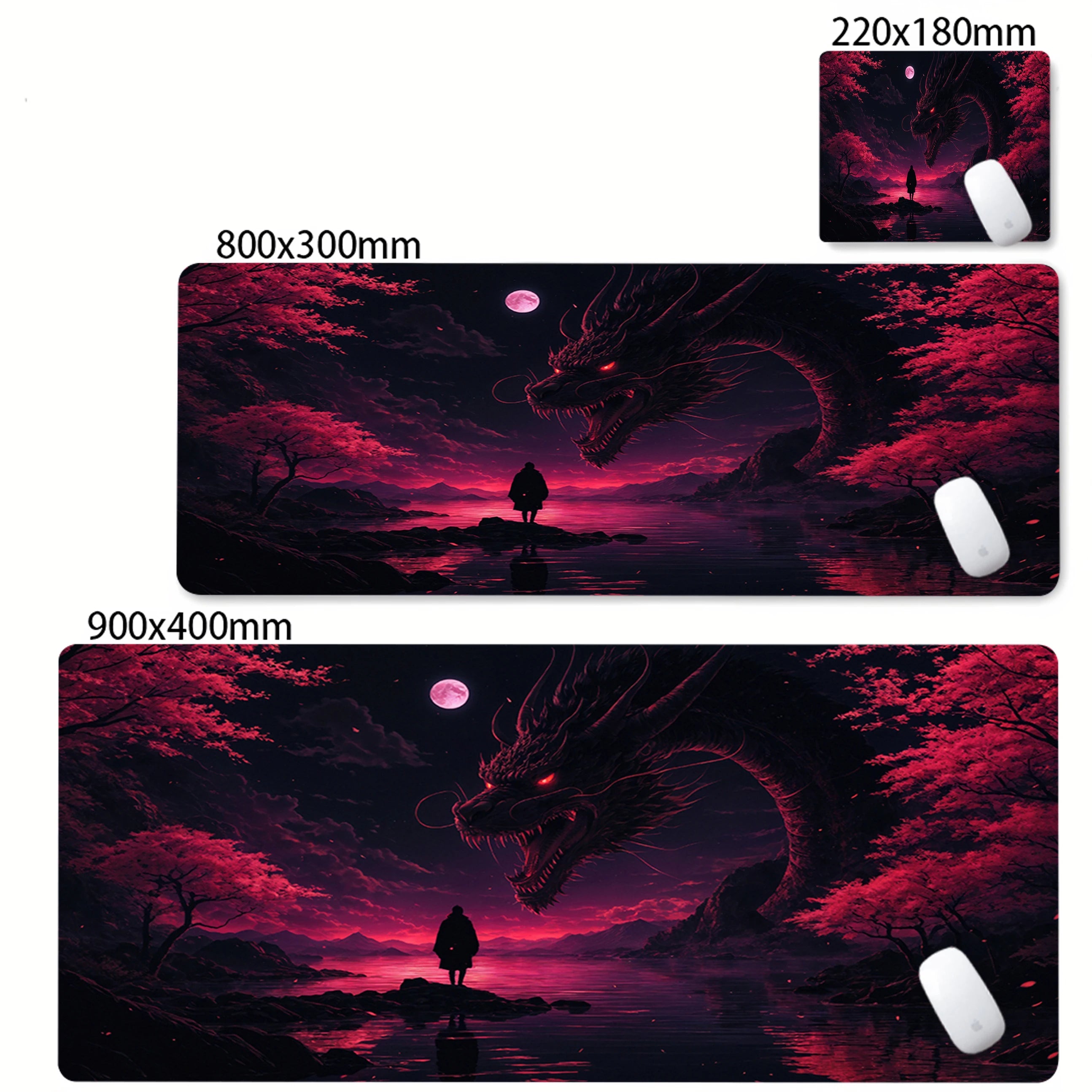 Mouse Pad Black Japanese Samurai Sword Desk Mats Large Office Computer Mousepad Pc Accessories Rubber Keyboard Deskmat 90x40cm