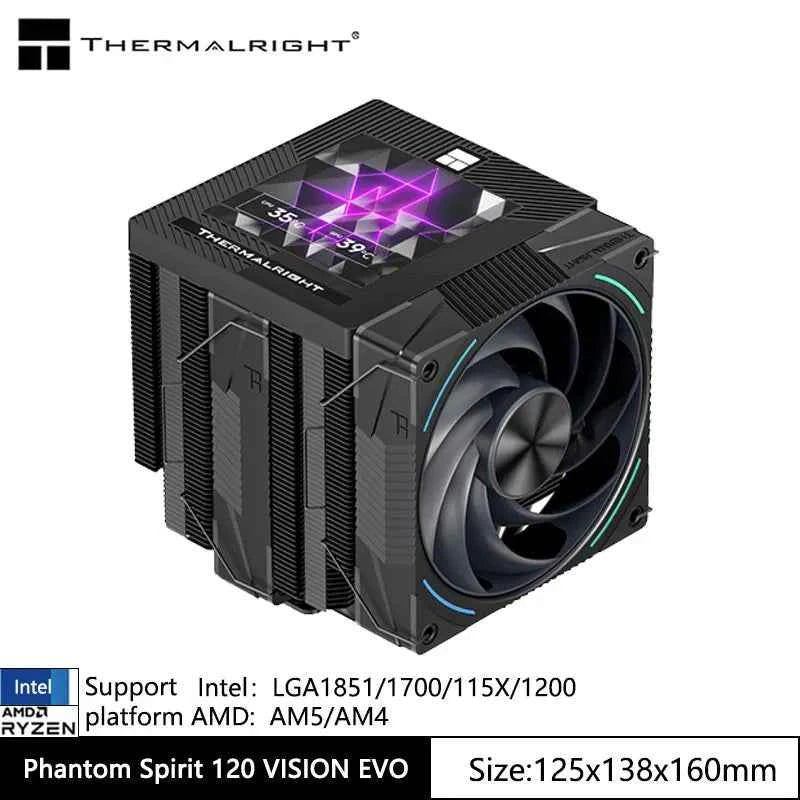 Thermalright Phantom Spirit 120 EVO CPU Cooler - Heat Sink Supports 1700/115X/AM5/AM4 7 Heat Pipe Dual Tower Radiator