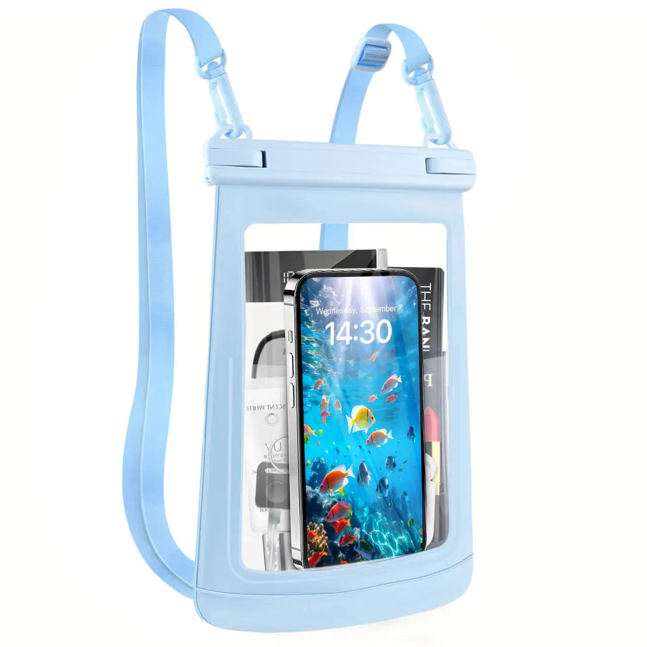 HAISSKY Large Mobile Phone Waterproof Pouch For iPhone 17 16 Pro Max 17 Air 16E 15 Plus Swim Travel Beach Bags With Seal Stripe