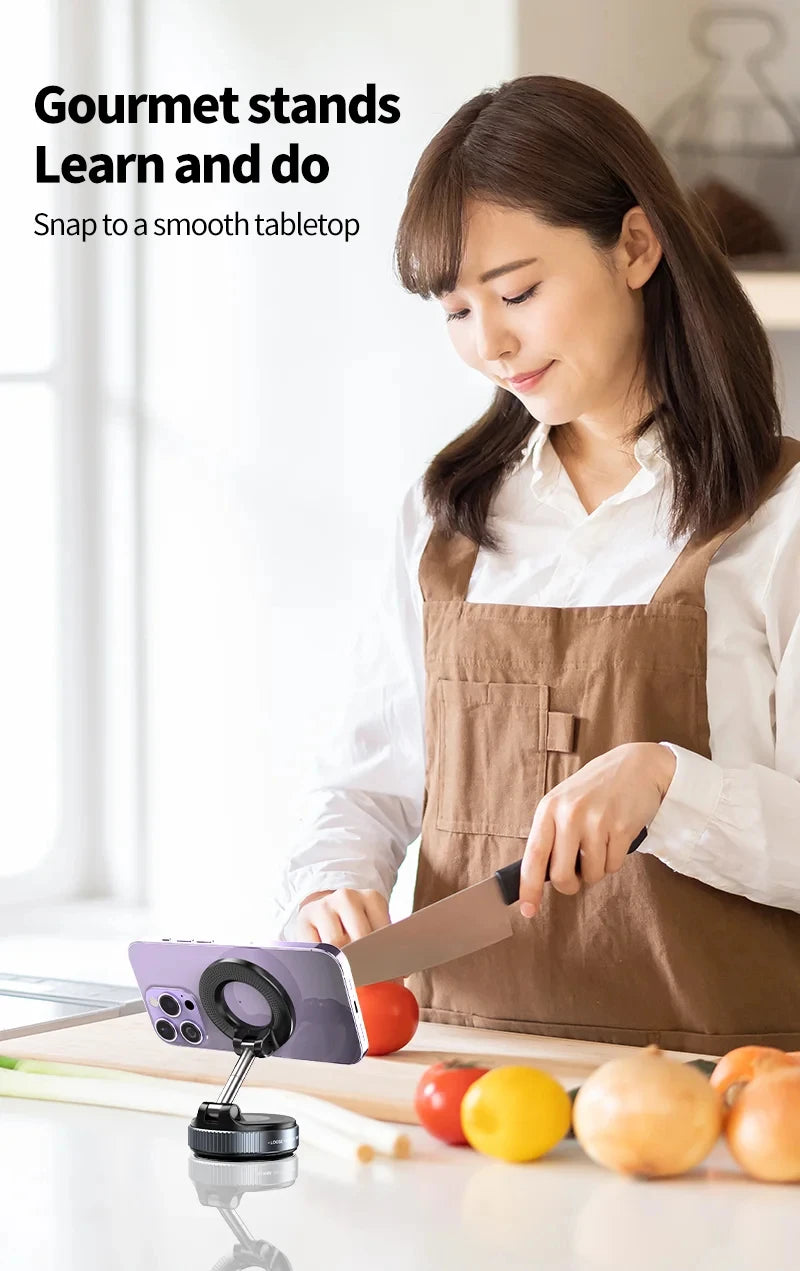 Mobile phone magnetic stand for desktop; 360° rotating magnetic adsorption stand; universal mobile phone holder