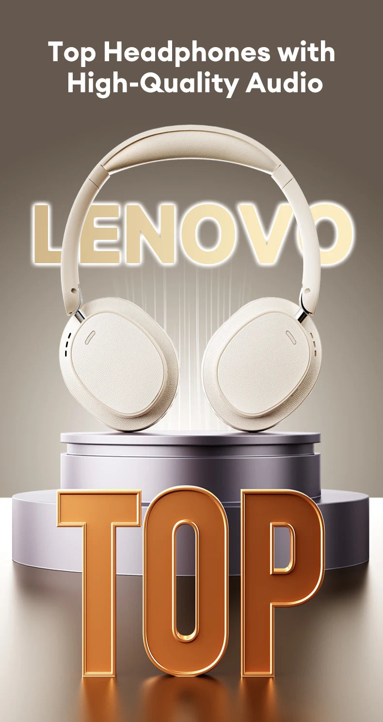 Retro TH30 Pro Lenovo Gaming Headset Wireless Bluetooth 6.0 Over Ear Headphone Foldable Sport Leather Earphones Gifts LS105