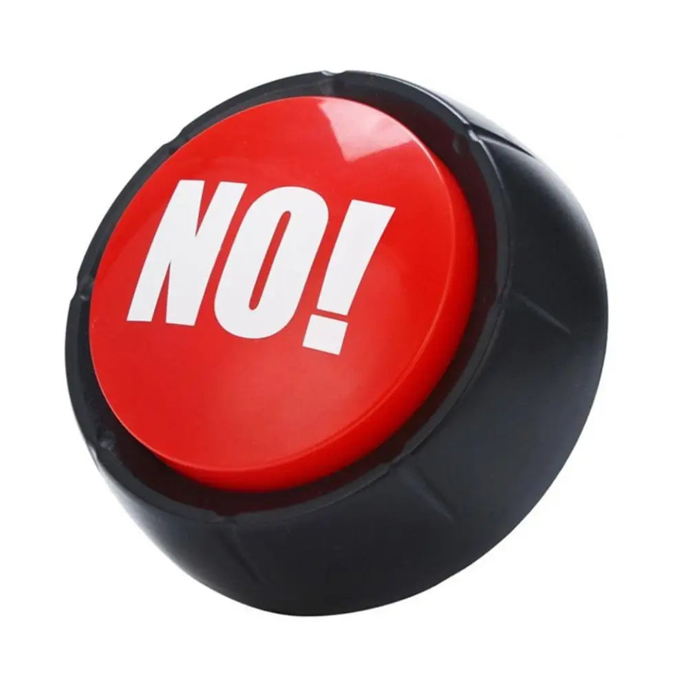 Funny Interactive Yes No Button Communication Game Show Maybe Sorry Button Multifunctional Sound Prop Answer Buzzers Gag Gifts