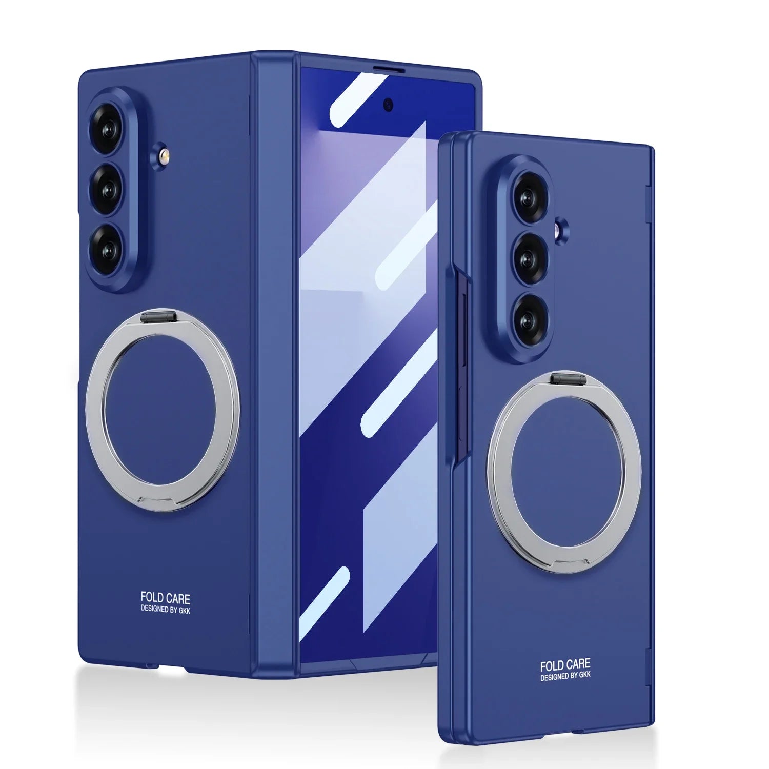 Magsafe Rotating Bracket Case For Samsung Galaxy Z Fold 7 Skin-feel Matte With Glass Film ZFold7 Magnetic Hinge Protective Cover