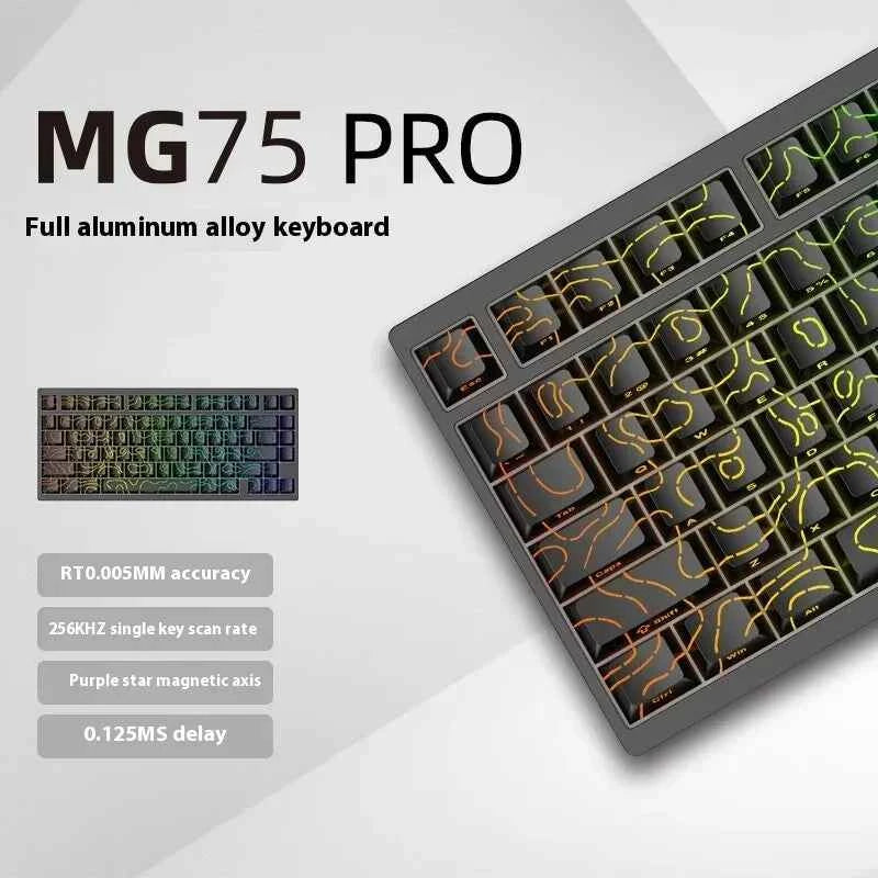IROK MG75 PRO Mechanical Keyboard Magnetic Switch Hot Swap Aluminum RT0.005 RGB 81 Keys Custom Keyboard PC Gamer Accessory Gifts