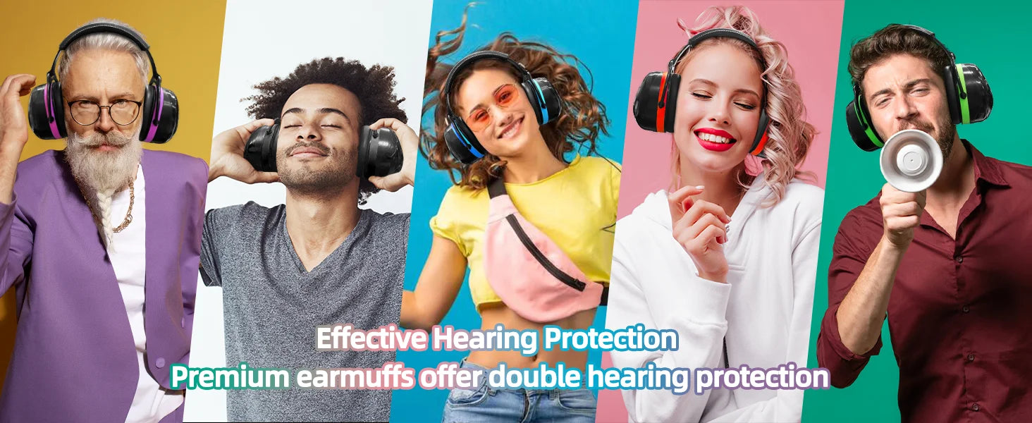 ZOHAN-Hearing Protector Passive Earmuffs High Noise Reducing Ear Covers Defenders for Autism, Headset Shooting, Headphone28dB
