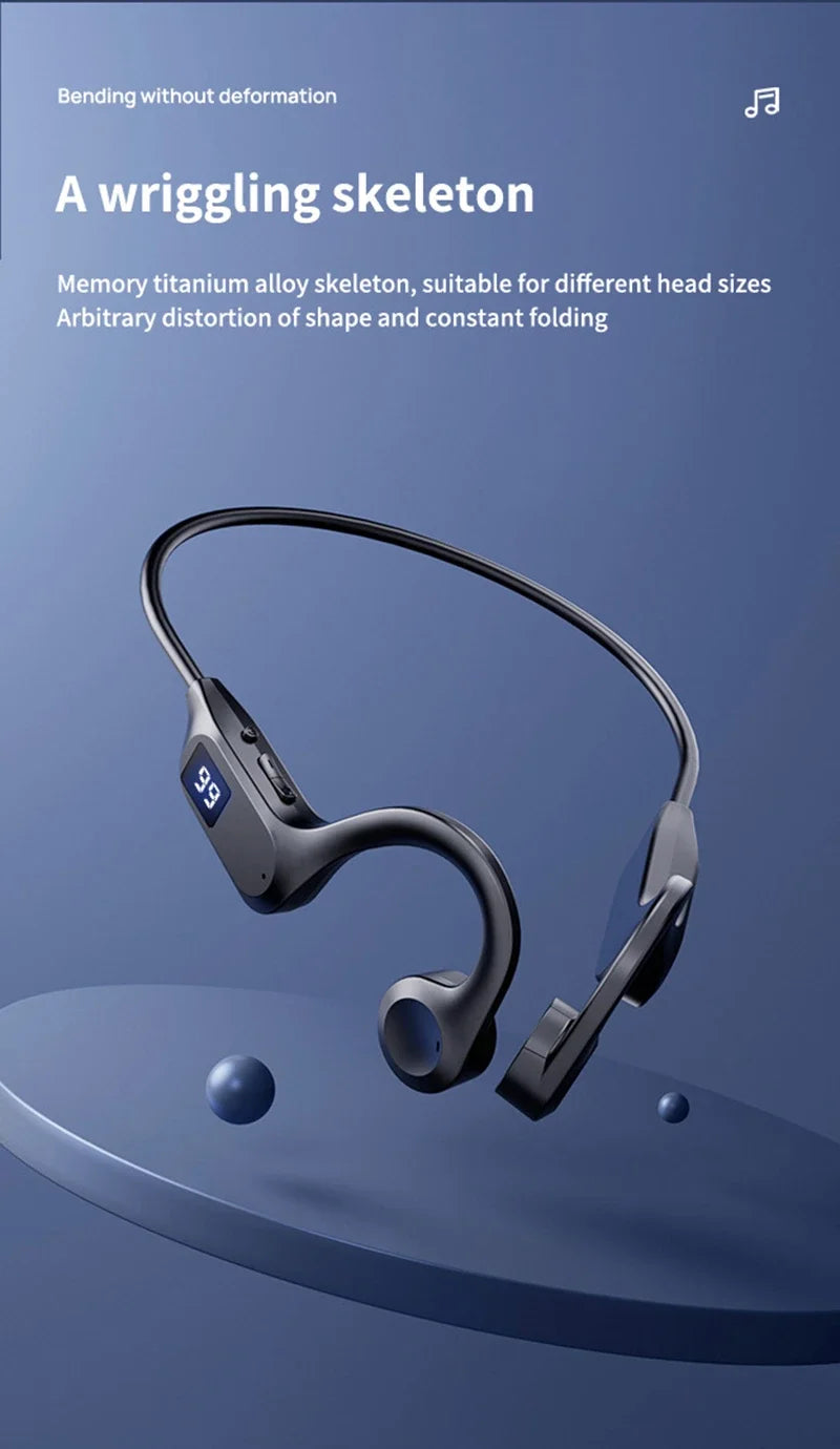 Wireless Earphone Bone Conduction Sport Swimming Bluetooth Compatible Earphones Hand-free With Mic For Sports Earbud 2026