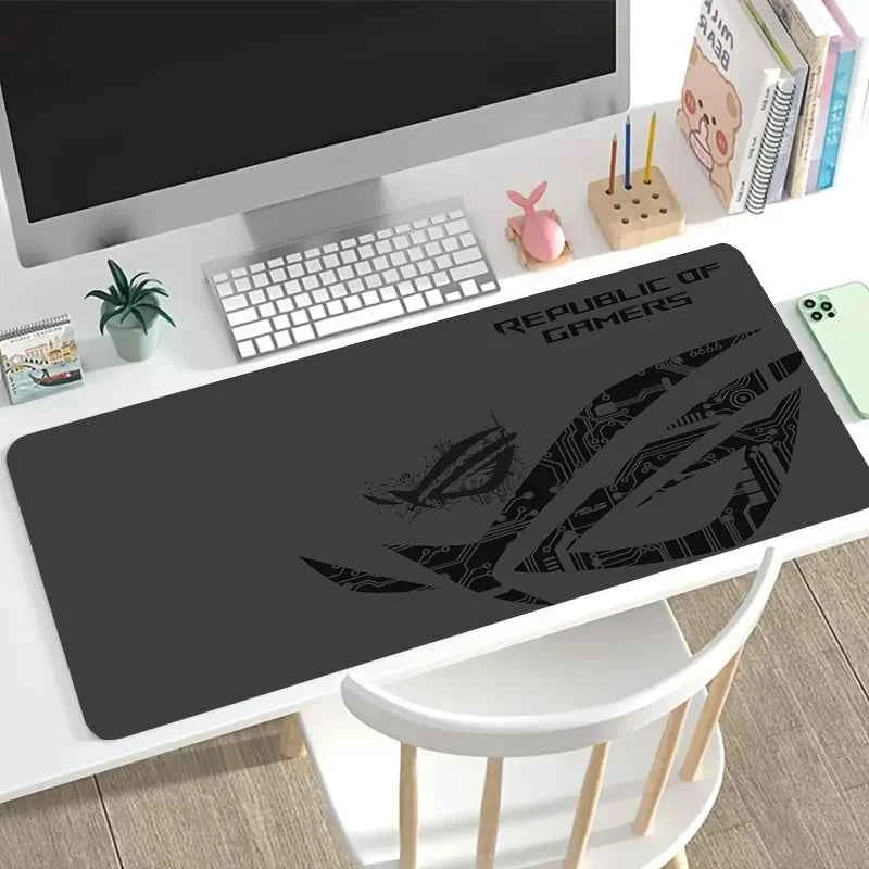 1pc Large Gaming Mouse Pad ROG Circuit Board Design Anti-Slip Rubber Base Extended Desk Mat for Office Gaming Setup PC Accessory