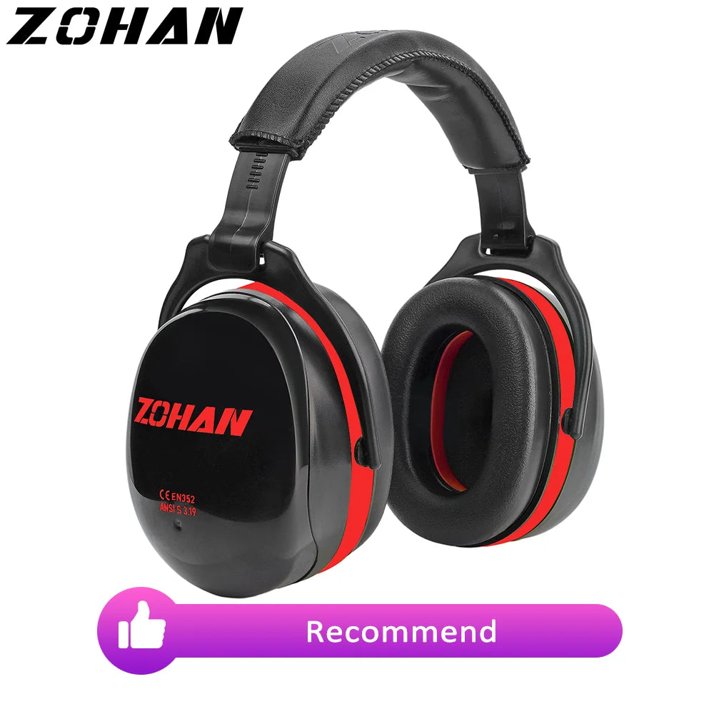 ZOHAN Noise Reduction Earmuffs Hearing Protection Safety Earmuffs Ear Defenders NRR 28dB For Autism Shooting Mowing Fire works