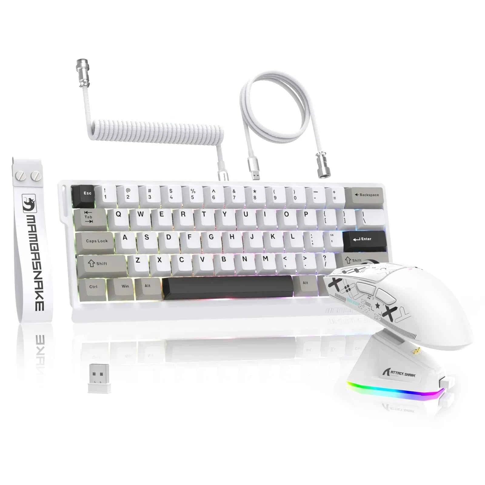 X11&X60HE Mechanical Wireless Gaming Combo,Rapid Trigger 8K Keyboard,59g Ultra-Light Mouse with Charging Dock, 22KDPI,PAW3311