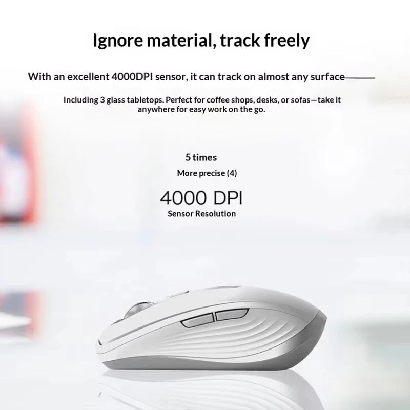 Logitech MX Anywhere 3S Business Elite Wireless Mouse Premium Design Multi-Device for Executive Office PC Computer Accessories