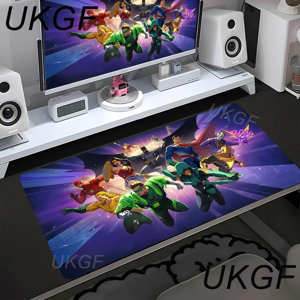 Anime S-Superman Mouse Pad Office PC Speed Gamer Keyboard Mousepad Laptop Gaming Accessories XXL Desk Mat 900x400 Carpet