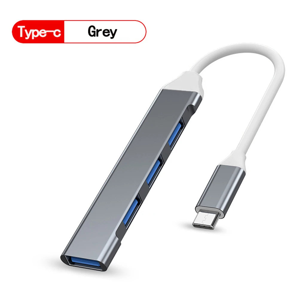USB 3.0 Hub USB Hub 4 Port High Speed Type c Splitter 5Gbps For PC Computer Accessories Multiport HUB 4 USB 3.0 2.0 Ports