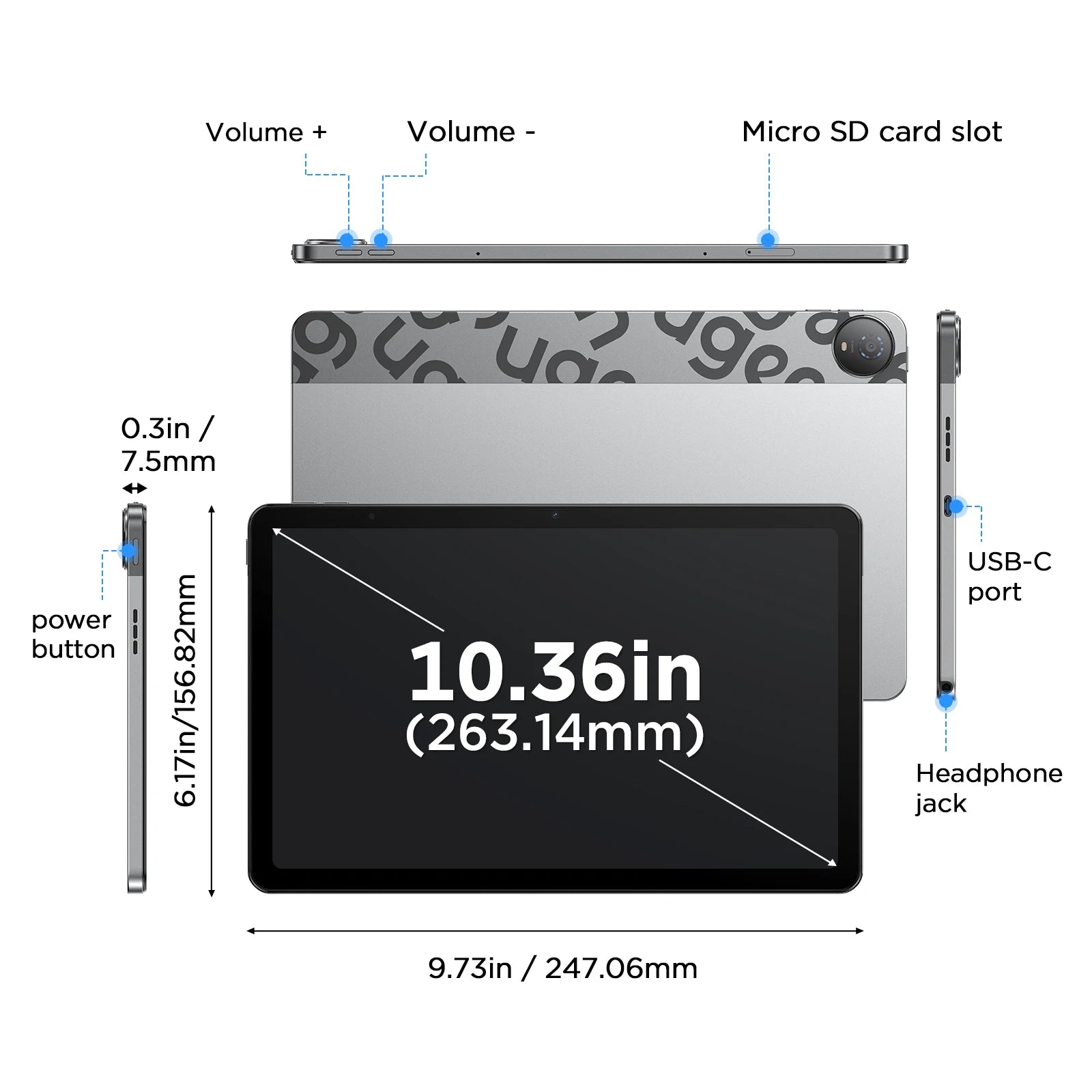 UGEE UT2 Fun Drawing Pad 6GB+128GB Full-Laminated Screen 2K Ultra HD Android 14 Tablet Drawing 7000mAh+18W 10.36 inch with Pen