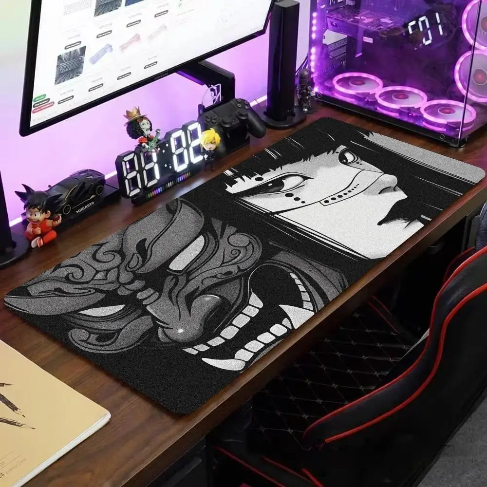 Mask anime girl Mouse Pad Large Computer Office Game Table Mats XXL Rubber Anti-slip Gaming Keyboard Mousepads Long Desk Pads