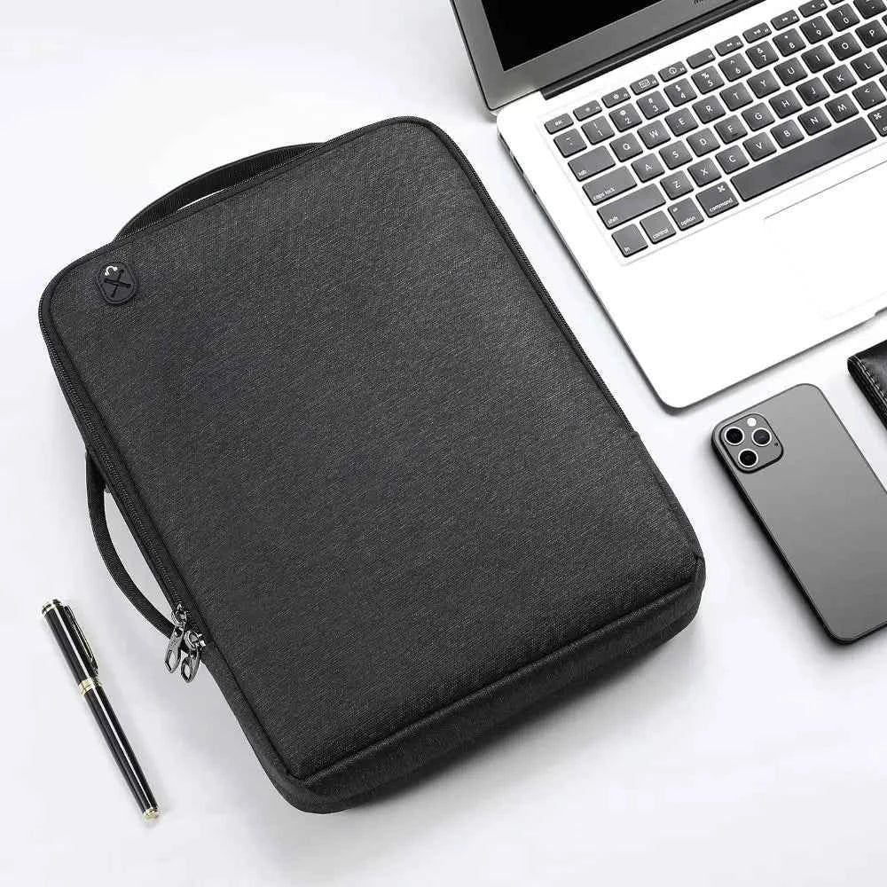 Universal 13.3-15.4 inch Laptop Shoulder Bag Large Capacity Shockproof Tablet Sleeve Portable Handle Carrying Case