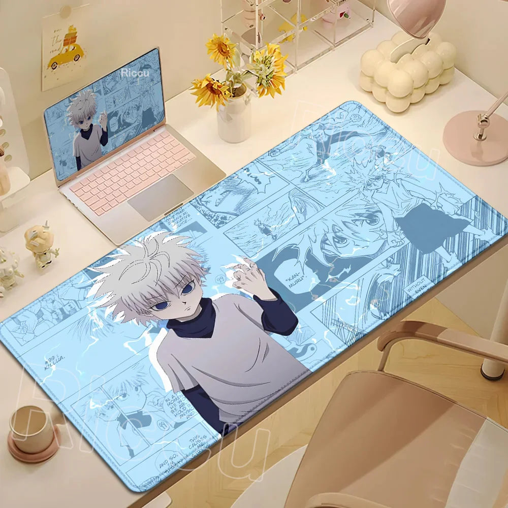New Hxh Large Mousepad Hunter X Hunter Mouse Pad XXL Gaming Accessories Office Gamer Keyboard Desk Mat Non-Slip Laptop Anime Rug