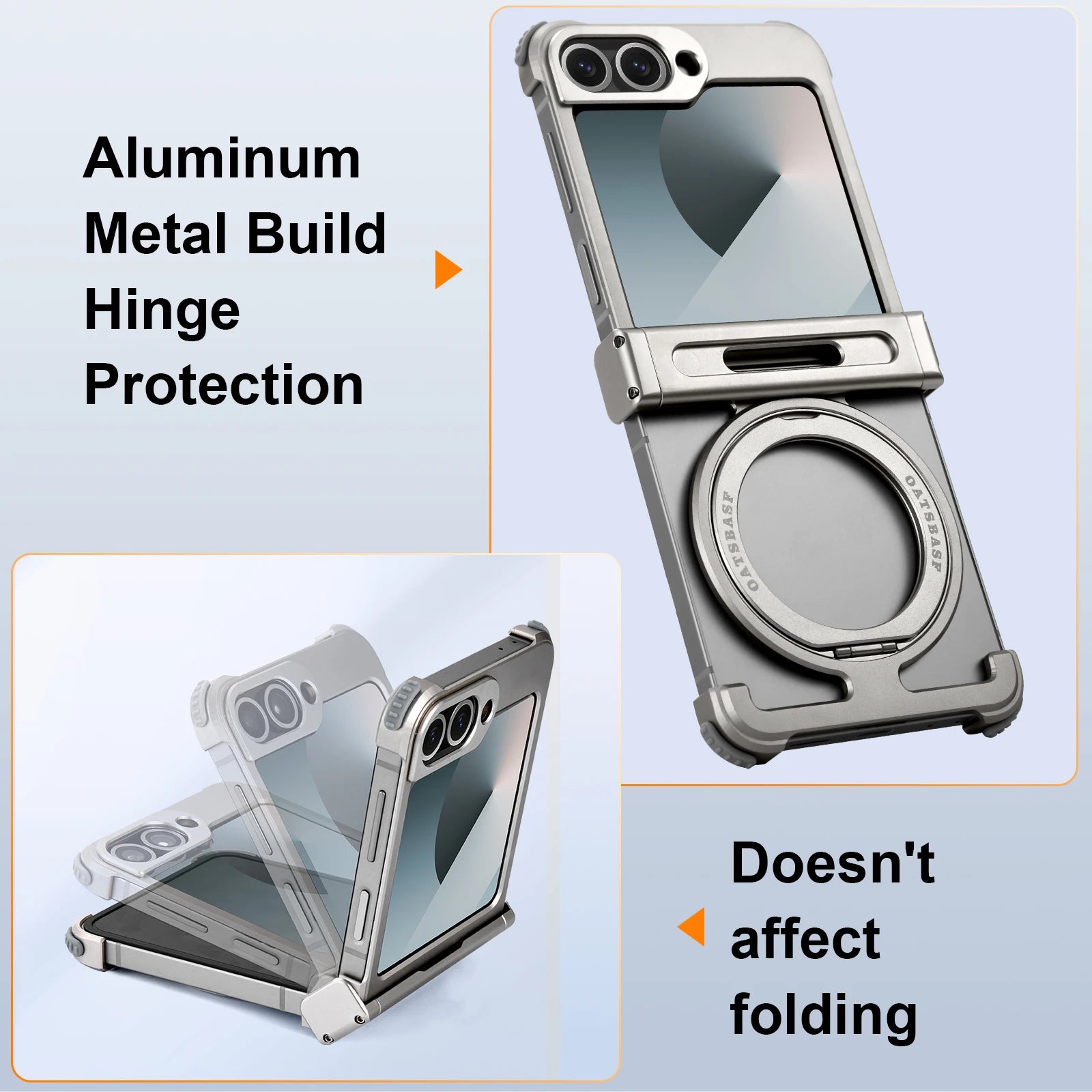 Eary for Samsung Galaxy Z Flip 7 6 Case for MagSafe 360°Rotatable Magnetic Kickstand Ultra-Thin Shockproof Protective 7 6 Cover