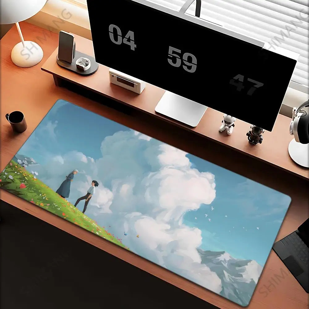 Mouse Pad Anime Street Kawaii Mousepad Laptop Gaming Accessories Keyboard Pad PC H-Howls Moving C-Castle Gamer Desktop Mouse Mat
