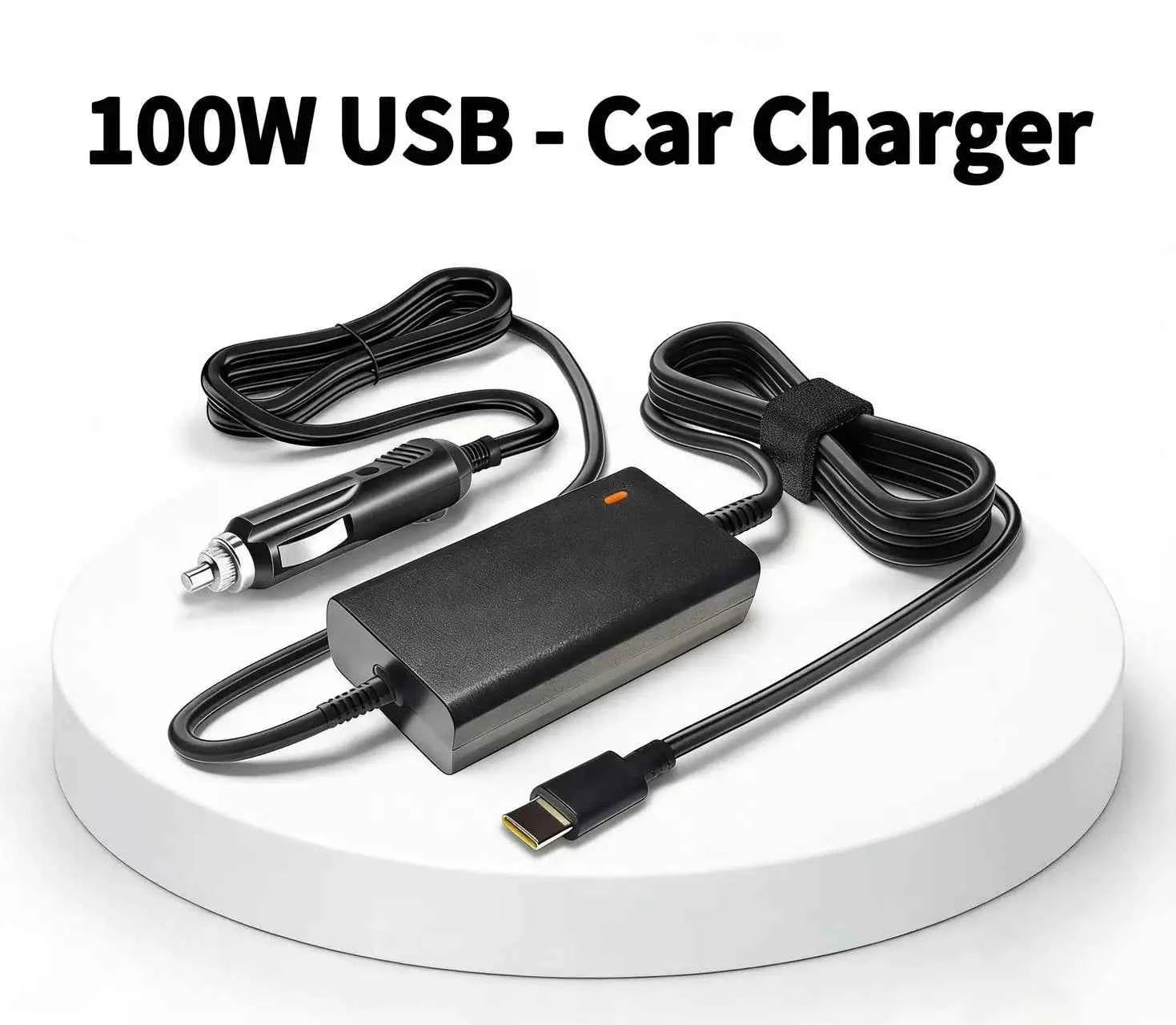 100W USB-C Car Charger, 5V/9V/12V/15V 3A, 20V 5A, PD Fast Charger for MacBook, Laptop, Tablet, Phone, Huawei, Lenovo, Dell, HP,