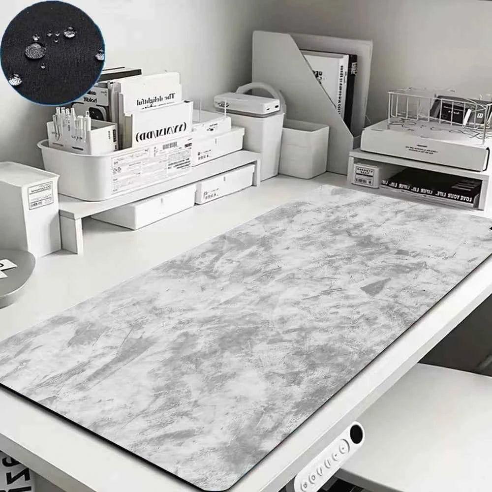 400x900x4mm Waterproof Mouse Pad: Premium Gray Stain-Resistant Fabric with Non-Slip Base for Office/Gaming