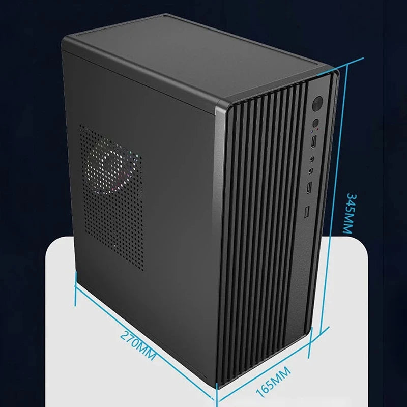 Mini Computer Case ATX Power Supply Suitable For M-ATX/ITX Motherboard For Easy Portability And Fast Heat Dissipation