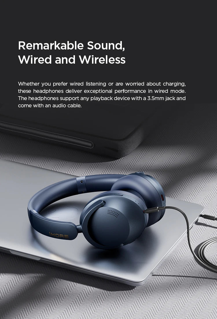 1MORE SonoFlow Pro Wireless Headphone 100H Playtime flash-sale Bluetooth Active Noise Cancelling  Hi-Res Audio Clear Call