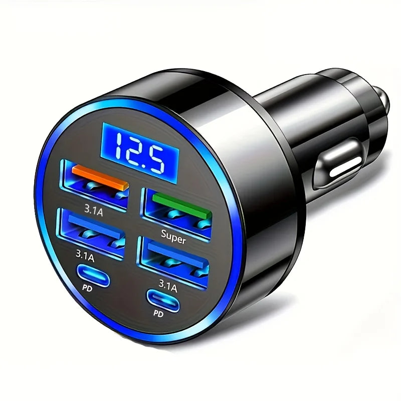 350W USB Car Charger PD QC3.0 USB C Car Phone Charger Type C Adapter for iPhone Samsung Huawei Xiaomi Quick Charge ﻿