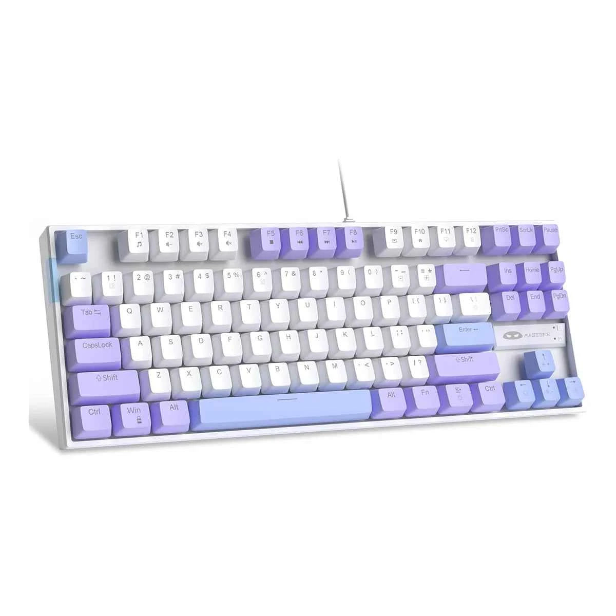 MageGee 75% Mechanical Gaming Keyboard, Blue Switch, LED Blue Backlit, 87 Keys Compact TKL Wired Keyboards for Windows Laptop PC