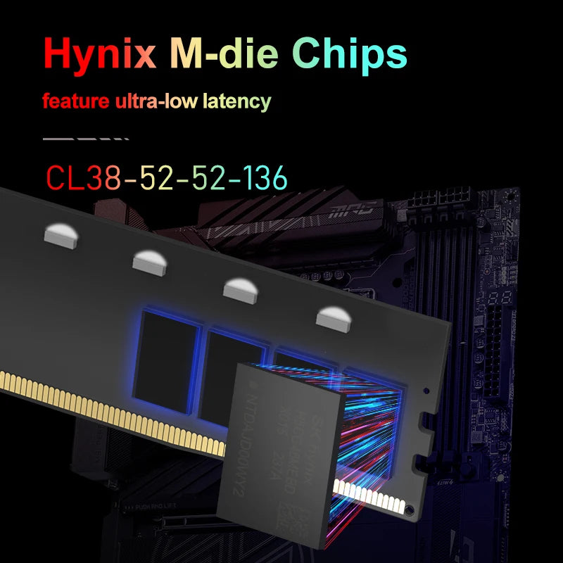 KingBank DDR5 RGB memory ram 24GBx2 48gb 8400MHz UDIMM Memory Desktop Memory Hynix M-die XMP 3.0 Black - WinSupport Tech