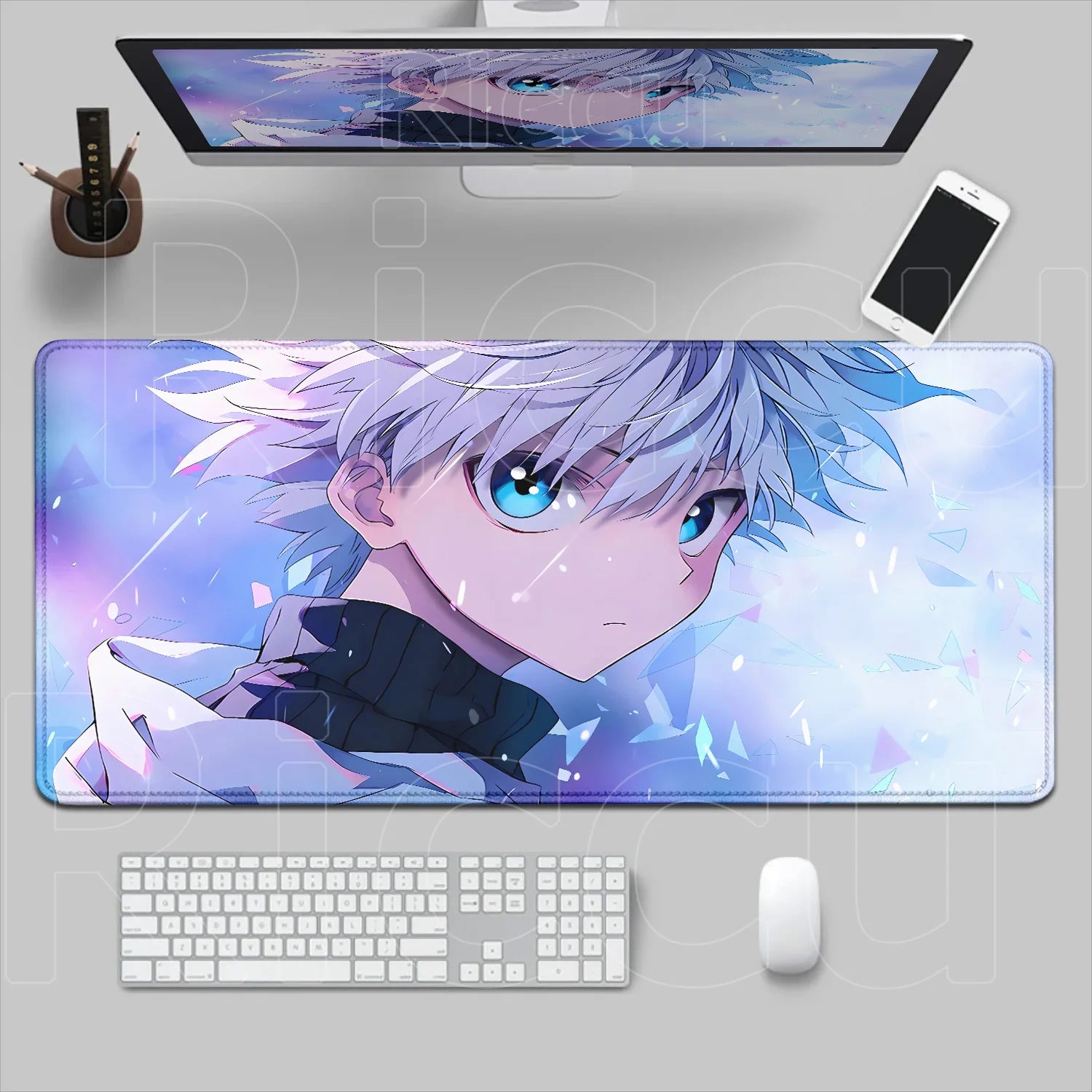 New Hxh Large Mousepad Hunter X Hunter Mouse Pad XXL Gaming Accessories Office Gamer Keyboard Desk Mat Non-Slip Laptop Anime Rug