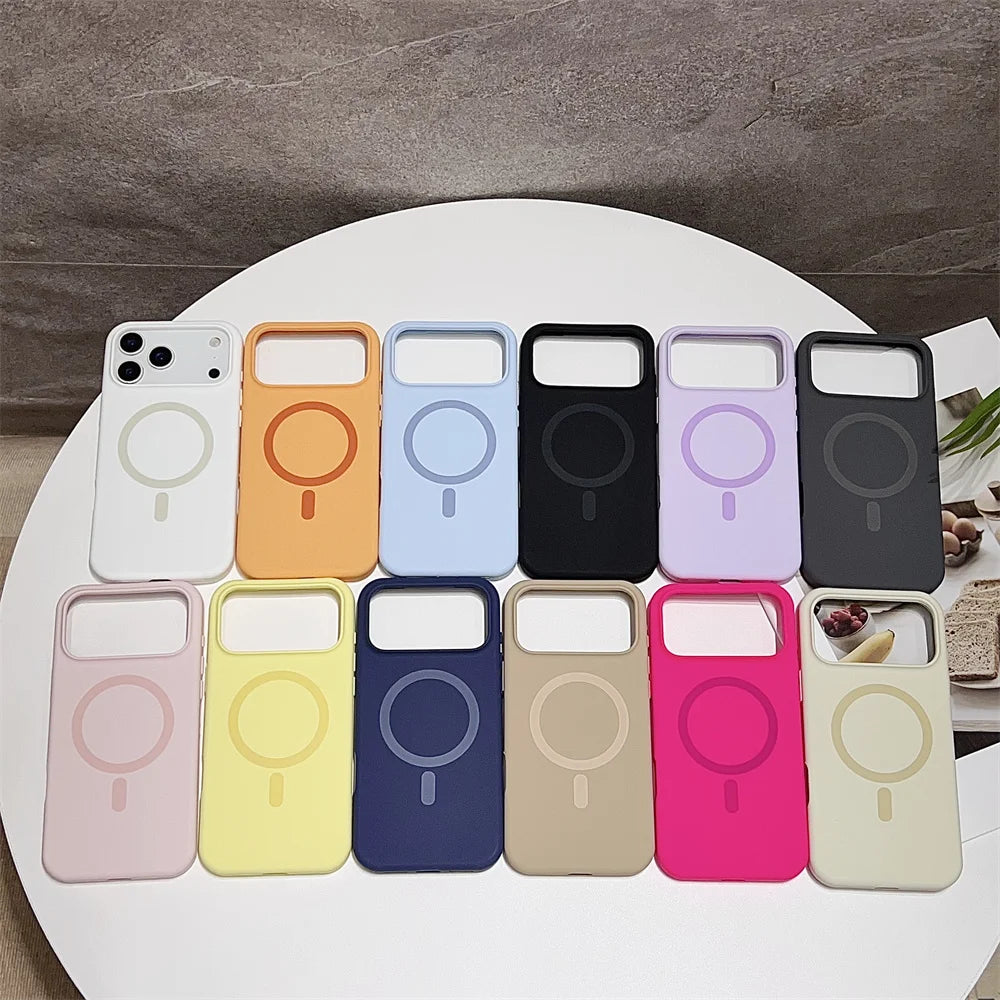Luxury Official Original Silicone For Magsafe Magnetic Case For iPhone 17 Air 16 15 14 13 12 11 17 Pro Max Must Haves Cover