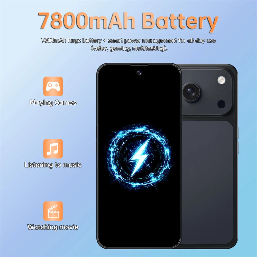 NEW SALE Silicone Protective Covers Are Used for i17 Pro Max 5G Mobile Cell Phones Accessories 7.3inch Android Smartphone Case
