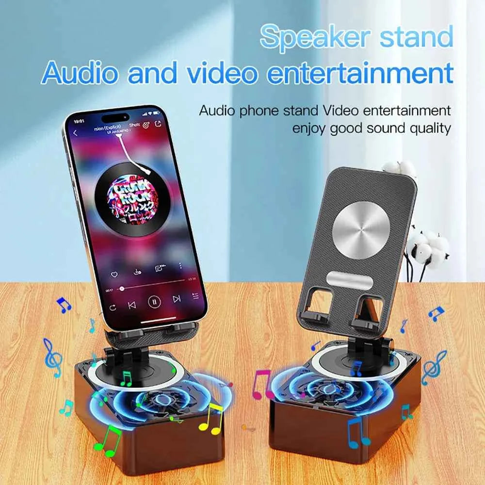 Kebidumei Multifunction Cell Phone Holder Stand With Bluetooth Speaker Phone Charging Adjustable Desktop Lazy Phone Bracket