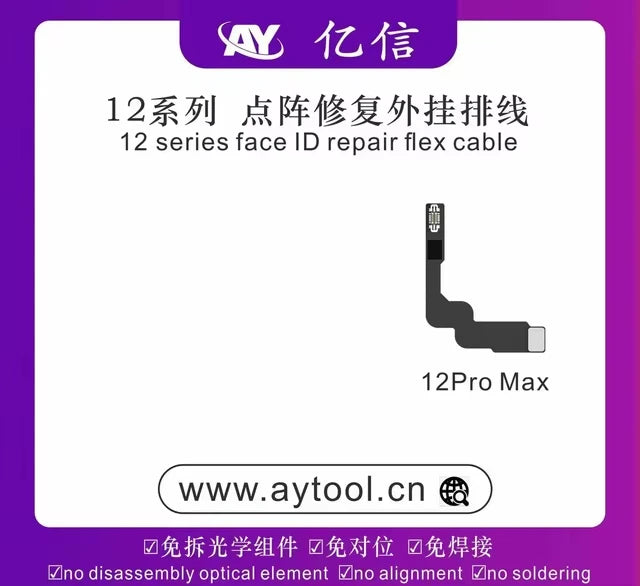 NEW AY A108 Tag Face id Flex Cable for IPhone X-11 12 13 14 15 ProMax Dot Matrix Repair No-alignment NO-soldering No-disassembly