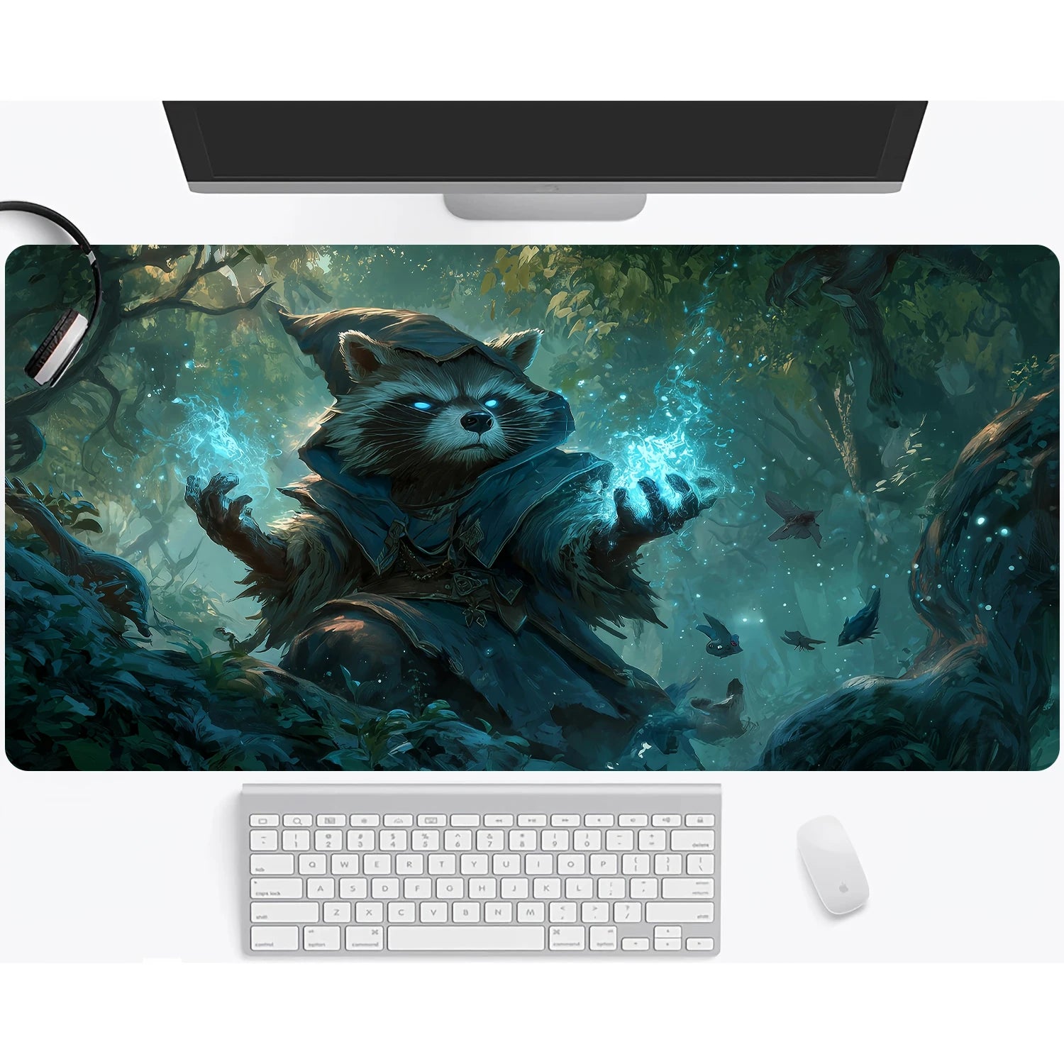 Magic playmat gathering gaming mats Frog Wizard theme anime desk mat Desk accessories 35X60cm mouse mat Raccoon tapete magic mat