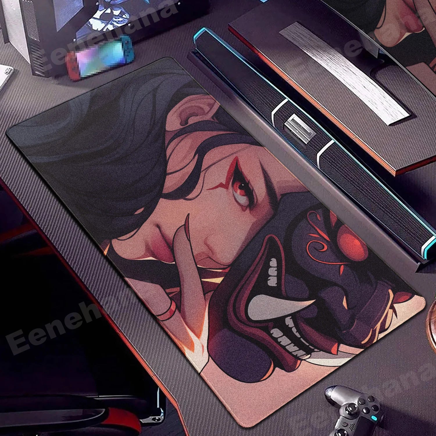 Janpanese Mask Girl Mouse Pad 90x40CM non-slip Gaming Mousepad Gamer E-Sports Mouse Mat Game Mechanical Keyboard XXL Desk Mat - WinSupport Tech