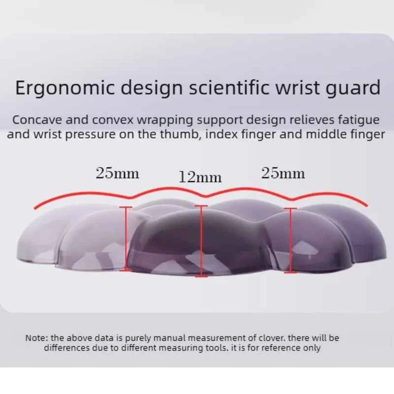 Cloud shaped silicone transparent wristband, mouse pad with wrist rest,non slip keyboard,ergonomic keyboard,mouse pad,wrist rest