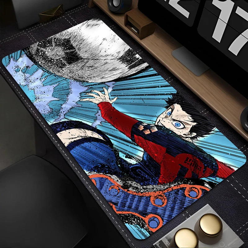 Mouse Pad Japan Anime Blue Lock Nagi Seishiro Mousepad PC Gamer Keyboard Rug Black And White Laptop Gaming Accessories Desk Mat