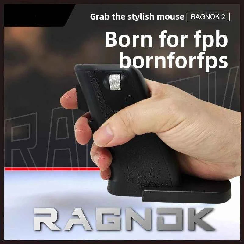 RAGNOK Gun-Shaped Gaming Mouse Black Switch Trigger Dual-Mode Charging Vertical Wrist-Support Ergonomic Design FPS