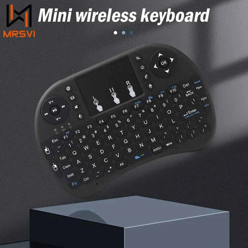 MRSVI I8 2.4G Mini Wireless Keyboard 2.4GHz Air Mouse Remote Touchpad For Android TV Box PC Smart TV