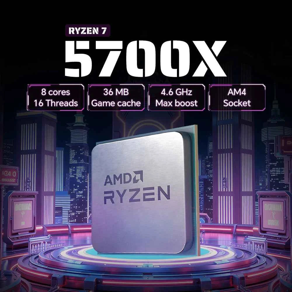 AMD Ryzen 7 5700X (New) 8-Core 16-Thread NEW DDR4 7NM Socket AM4 3.4GHz L3=32M Processor 65W R7 5700X without fan
