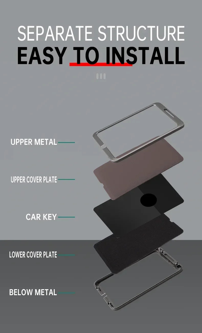 Car Smart NFC Card Key Case Cover For Leapmotor C10 C11 C16 Zinc Alloy Leather Protector Holder Shell Kychain Auto Accessories