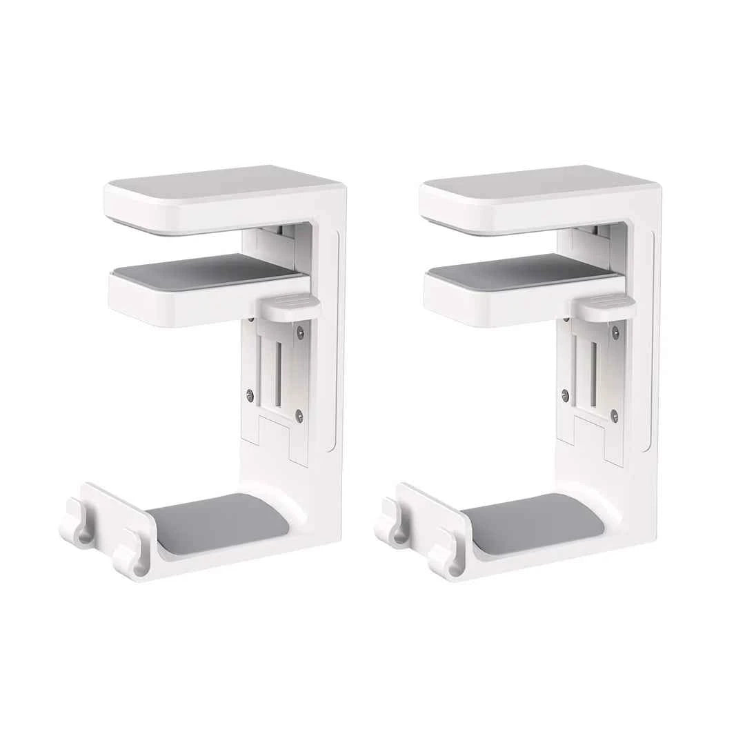 2-in-1 Universal Clip-On Headphone Stand – Adjustable Desk Hanger